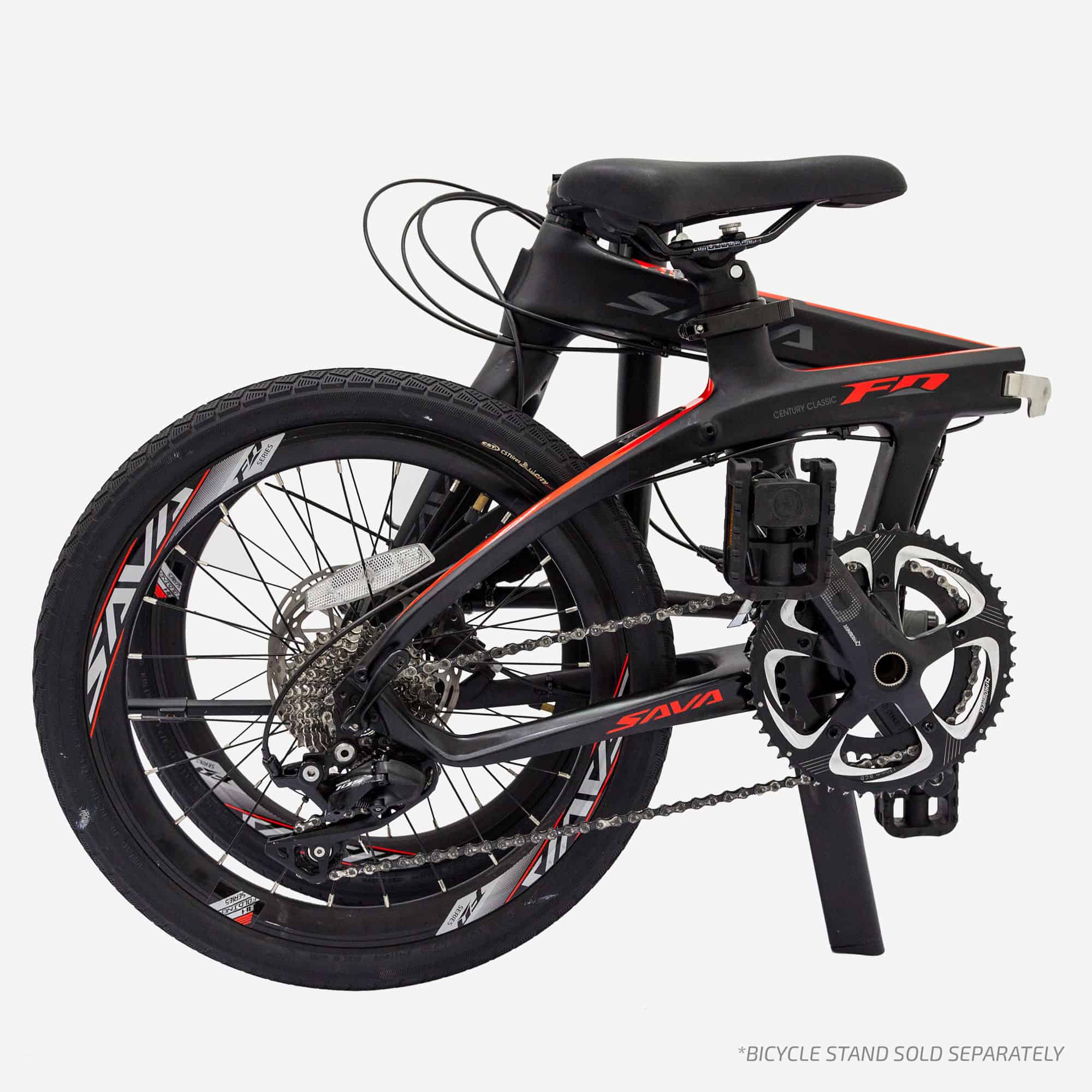 SAVA V21-22S Red Foldable Bicycle